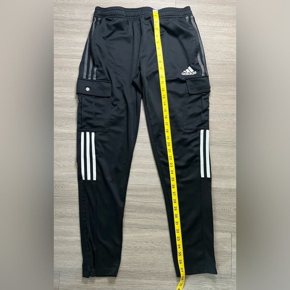 Adidas Primegreen Cargo Track Pants Black Size L 3-Stripes Joggers - Picture 6 of 8